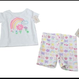 Garanimals Cutie Patootie Colorful Baby T-Shirt and Shorts Set